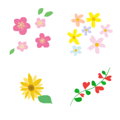 カラフルな花の絵文字