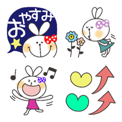 [LINE絵文字] カラフル☆うさぎちゃんの絵文字の画像