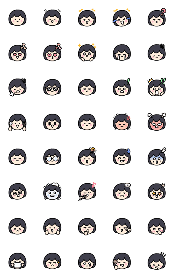 [LINE絵文字]ヘスの かわいい 感情表現 Emojiの画像一覧