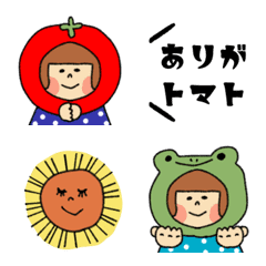 [LINE絵文字] ダジャレでご挨拶♡絵文字の画像