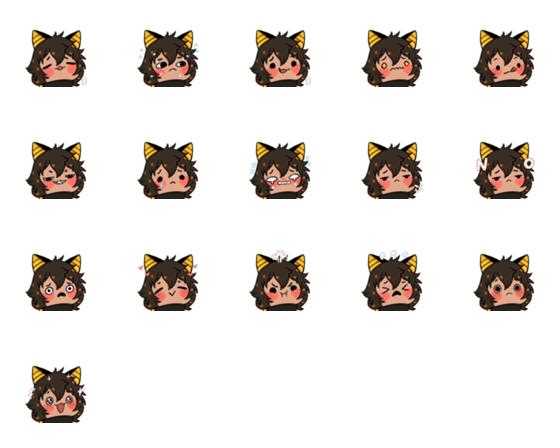 [LINE絵文字]Bastet-chan Emojiの画像一覧