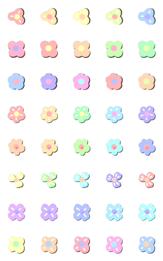 [LINE絵文字]The simple flowerの画像一覧