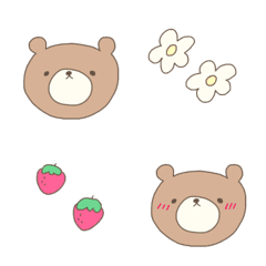 [LINE絵文字] くまとほわほわ絵文字の画像