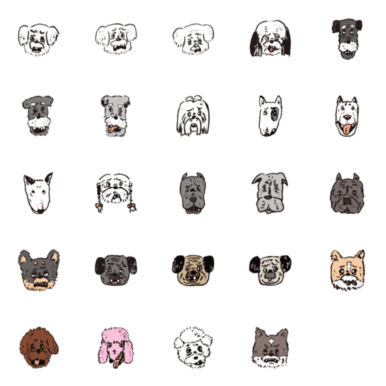 [LINE絵文字]Are these dogs？の画像一覧