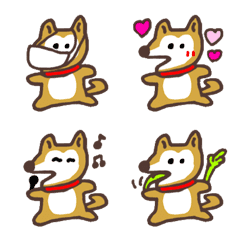 [LINE絵文字] うちのおとぼけ柴犬の画像