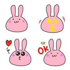 [LINE絵文字] かわいいうさぎの顔文字の画像