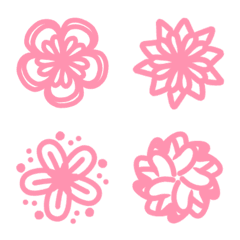ラインフラワーシリーズ˙ピンクの絵文字メイン画像