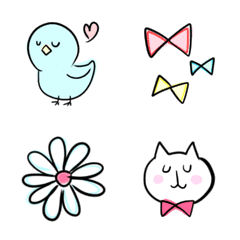[LINE絵文字] 文章にアクセントを！ラフタッチ絵文字の画像