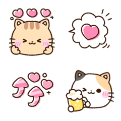 [LINE絵文字] 大人ガーリー♡ねこちゃんmixの画像