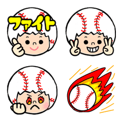 [LINE絵文字] 野球少年絵文字の画像