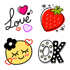 [LINE絵文字] くっきりはっきりカワイイ絵文字❤️の画像