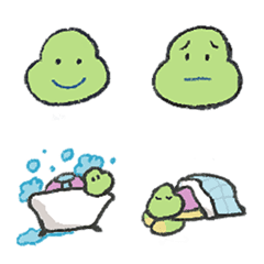 [LINE絵文字] Happy Turtle Lily Emojiの画像