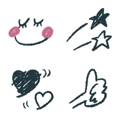 [LINE絵文字] Black and red emoji 2の画像