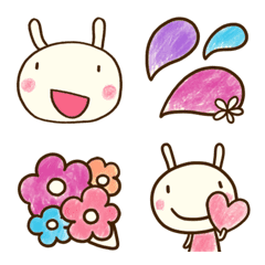 どちらかというと自信のないウサギ絵文字の絵文字メイン画像