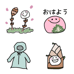 [LINE絵文字] 〜春とニコちゃん〜絵文字の画像