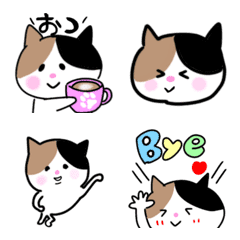 [LINE絵文字] ☆三毛猫☆みーちゃん♪の画像