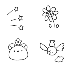 [LINE絵文字] 叫ぶ黒色 simple絵文字の画像