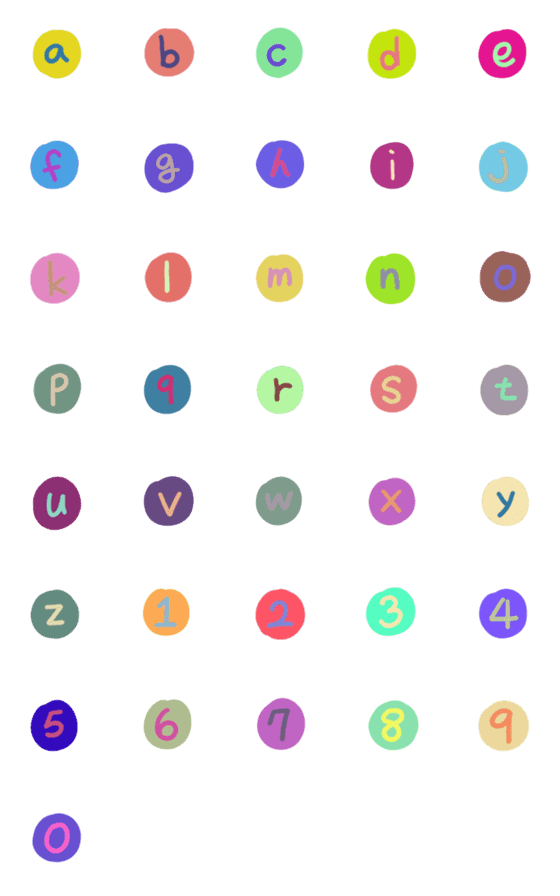 [LINE絵文字]バブルアルファべット.2.の画像一覧
