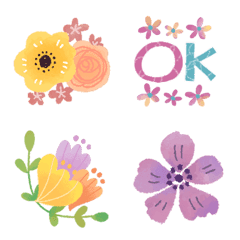 ♡大人の女性✳︎お花の挨拶✳︎絵文字♡の絵文字メイン画像
