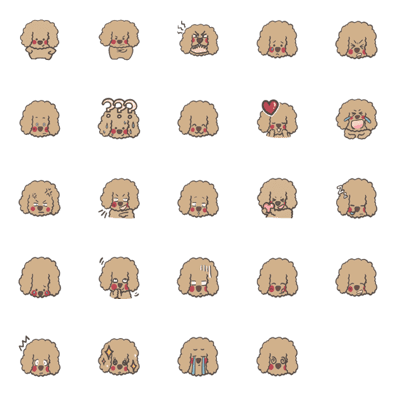 [LINE絵文字]BearBi Daily Emojiの画像一覧