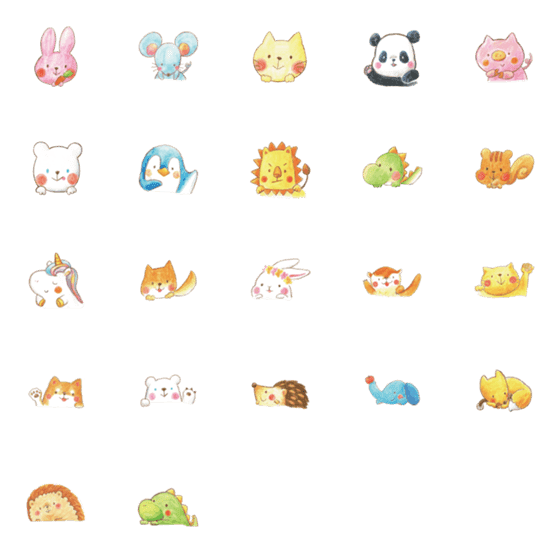 [LINE絵文字]torisunどうぶつかおかお絵文字の画像一覧