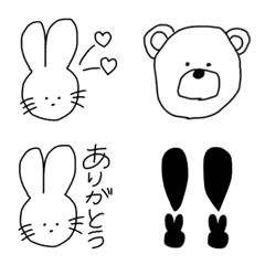 [LINE絵文字] ● うさちゃんの七変化 ●の画像