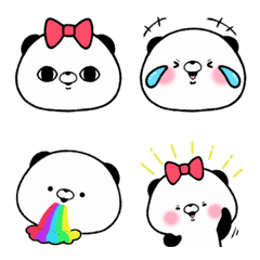 [LINE絵文字] こころにパンダ絵文字2の画像