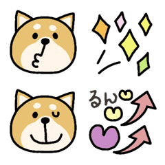 くっきり柴犬ちゃんのゆるかわ絵文字の絵文字メイン画像