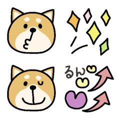 [LINE絵文字] くっきり柴犬ちゃんのゆるかわ絵文字の画像