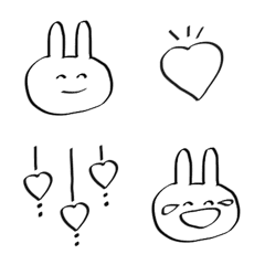 [LINE絵文字] 毎日使いやすい記号と絵文字モノクロの画像