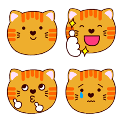 [LINE絵文字] 愛され茶トラ猫♡絵文字の画像