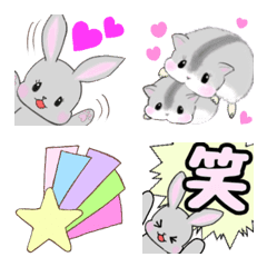 猫♡ウサギ♡ハムスター♡ミニスタンプの絵文字メイン画像