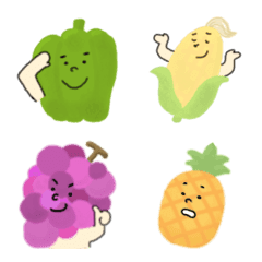 [LINE絵文字] fruits and vegetables！の画像