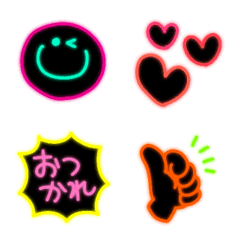 [LINE絵文字] 派手かわ⭐️ネオンなブラックライトの画像