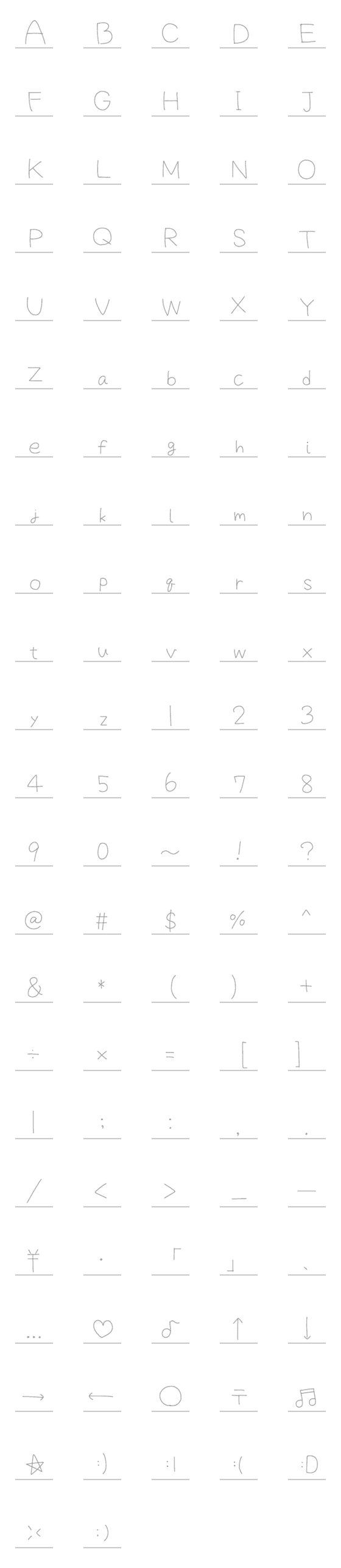 [LINE絵文字]アルファベットと数字の画像一覧