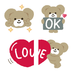 ♡くまラブ♡emoji.:*。繋がる絵文字入り♪の絵文字メイン画像
