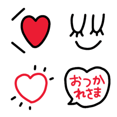 [LINE絵文字] 使いやすい♡かわいい♪シンプル絵文字の画像