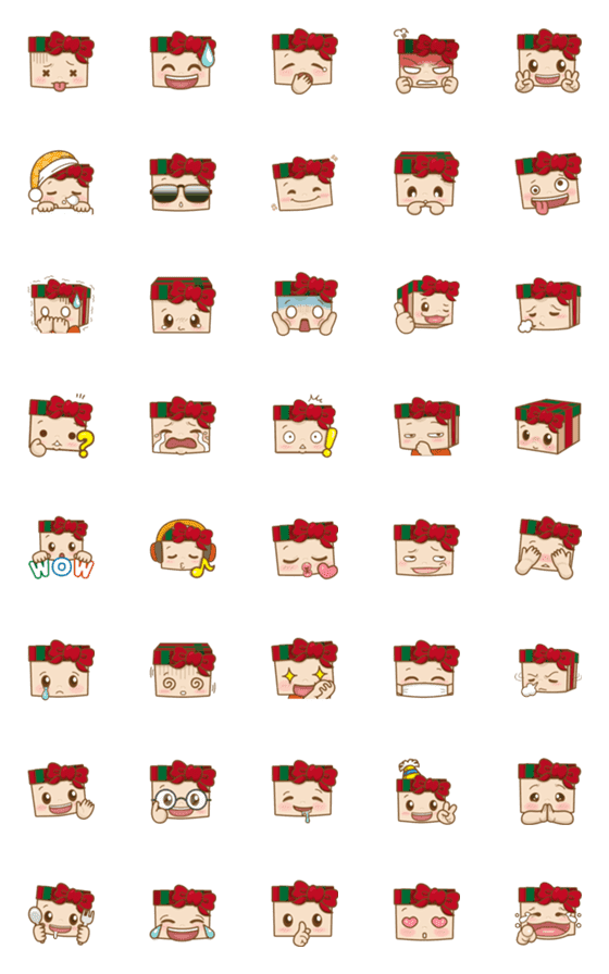 [LINE絵文字]Gift World  Gif Girl Emojiの画像一覧