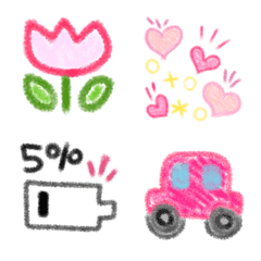 そのままクレヨン絵文字の絵文字メイン画像