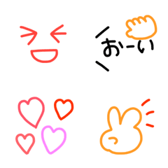 [LINE絵文字] カラフルでシンプルな日常13の画像