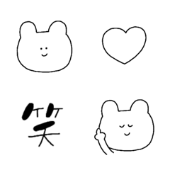 [LINE絵文字] 使える！くまのこんちゃん 韓国風の画像