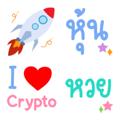 [LINE絵文字] Investor in Stock Crypto, Lottery emojiの画像