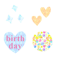 [LINE絵文字] 誕生日の飾りの絵文字♡の画像