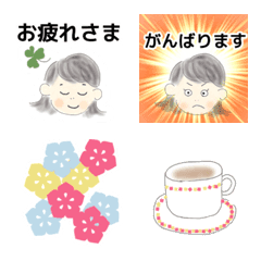 [LINE絵文字] 女性仕事用◎ 敬語◎ 絵文字の画像