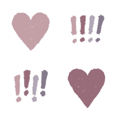 [LINE絵文字] Simple exclamation and heart markの画像