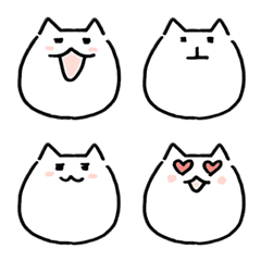 [LINE絵文字] 白ねこ にゃーさんの画像