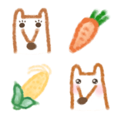 [LINE絵文字] キツネと野菜とお天気との画像