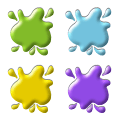 [LINE絵文字] Colorful water splash emojiの画像