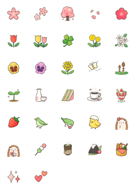 [LINE絵文字]うららかな春♦︎絵文字の画像一覧