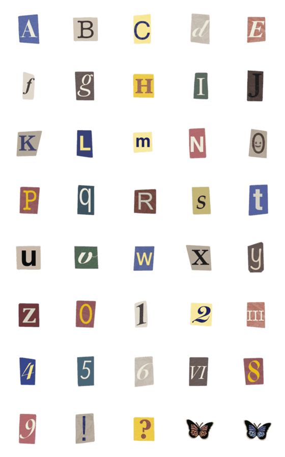 [LINE絵文字]Alphabet letters and Numbers Mood :-)の画像一覧